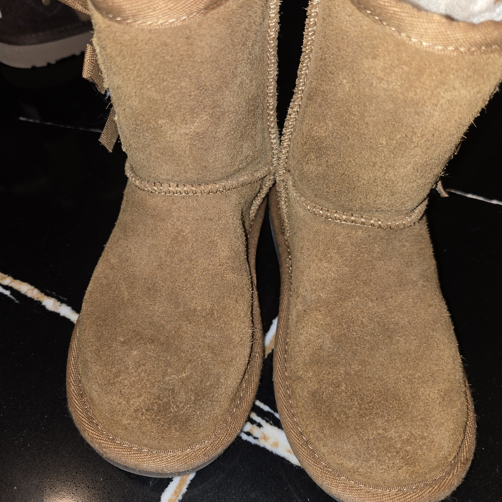 Kids Tan Suede Boots